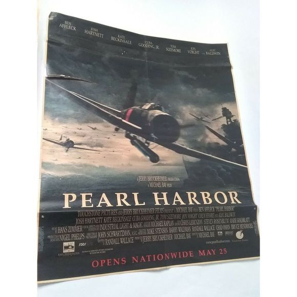 Pearl Harbor 2 sided Advertisement Ad Poster Airplane War Plane Aircraft Movie - Picture 1 of 6